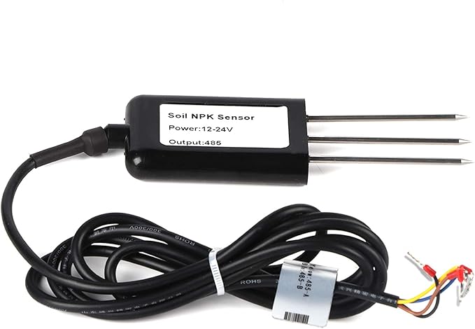 Soil NPK Sensor nitrogen and Potassium Sensor Agricultural Nutrient Intelligent Fertilizer Greenhouse Detector Environmental Fertilizer high- Intelligent Detector Garden