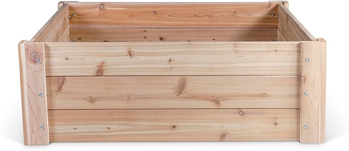Infinite Cedar Premium Cedar Raised Garden Bed - 4' x 4' x 16.5 H - 1 Thick Wood