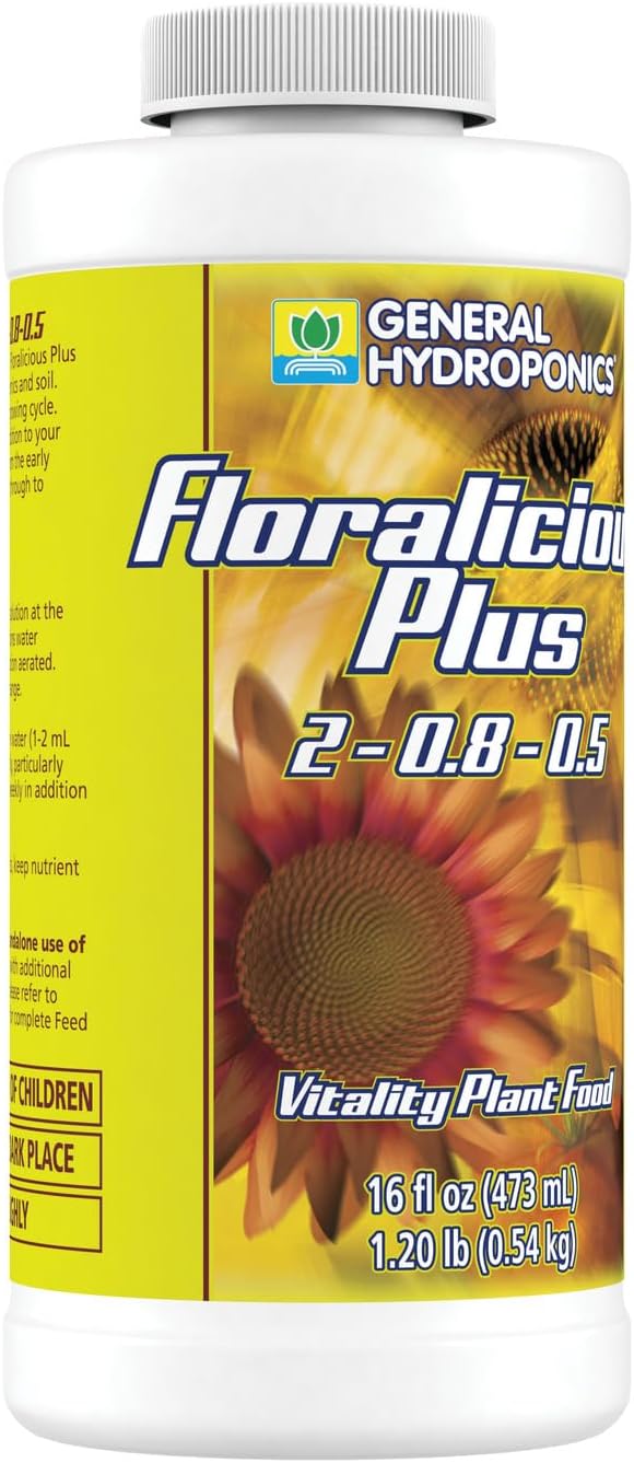 General Hydroponics Floralicious Plus Vitality Plant Food 2-0.8-0.5 16.oz.