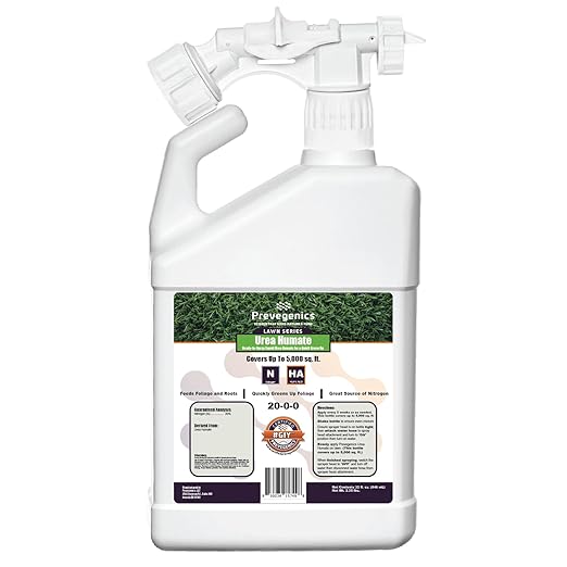 Ready-to-Spray Urea Humate Liquid Fertilizer | (32 fl. oz.) | 20-0-0 | Covers UP to 5000 SQ. FT. | for All Lawn Types | UREA Fertilizer | Quick Green UP | Feeds Foliage &amp Roots | 32 FL OZ |