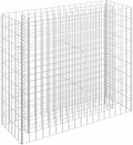 vidaXL Gabion Raised Bed Flower Bed Plants Garden Patio Outdoor Backyard Planter Galvanised Steel 90 x 30 x 90 cm