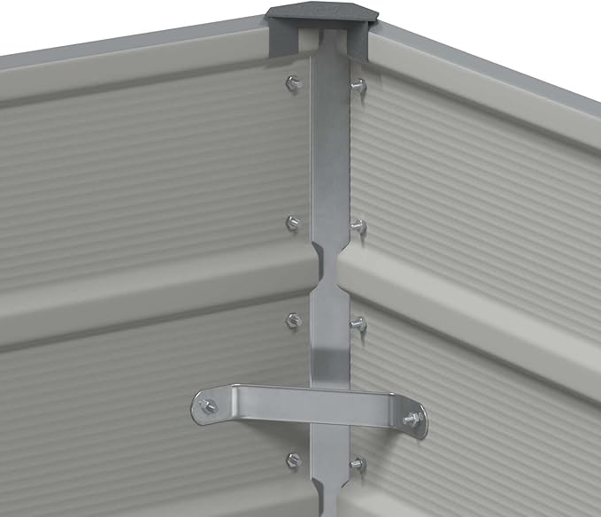 Steel Raised Garden Bed for Gardening Metal Planter Box for Vegetables Fruits Flowers 39.37 x 19.69 x 30.31 in Light Gray-685
