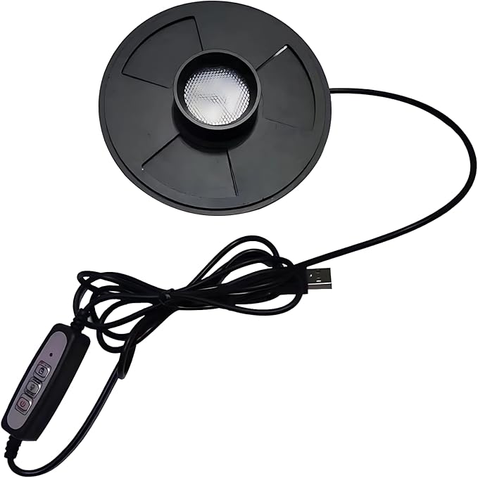 Usb Plant Grow Light With Timer 5W Glass Lamp For Terrarium 66.9 In Cord Black Aluminum Finish