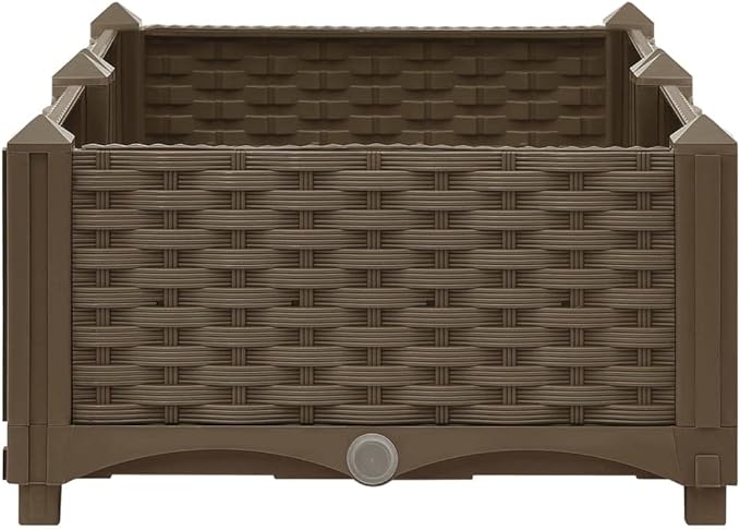Raised Bed Raised Flower Bed Patio planters Standing Planter Garden beds Outdoor Suitable for Courtyard Nursery Corridor Arboretum 31.5x15.7x9.1 Polypropylene