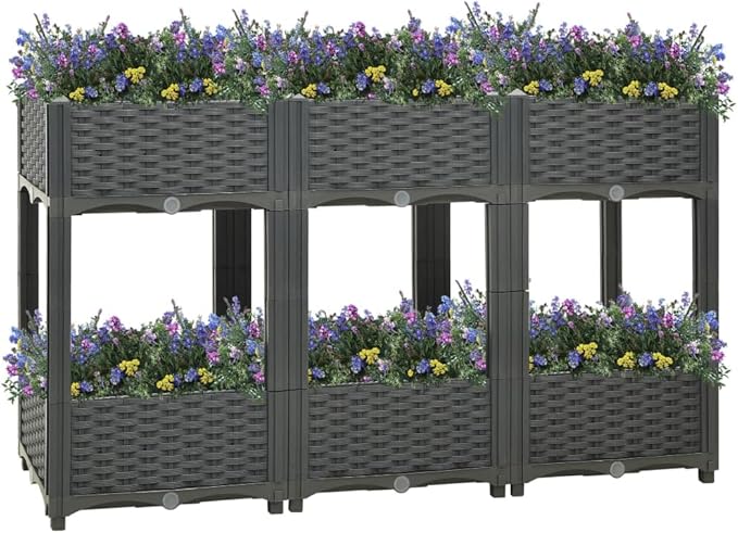 SKM Raised Bed 47.2x15.7x28 Polypropylene-04071026