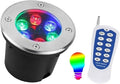 Underwater Pond Spotlight - with Remote Control Spotlights IP68 Waterproof Spotlight RGB Outdoor Underwater Lights Landscape Lights Underground Light LED for Garden Pond Swimming Pool (12W(12