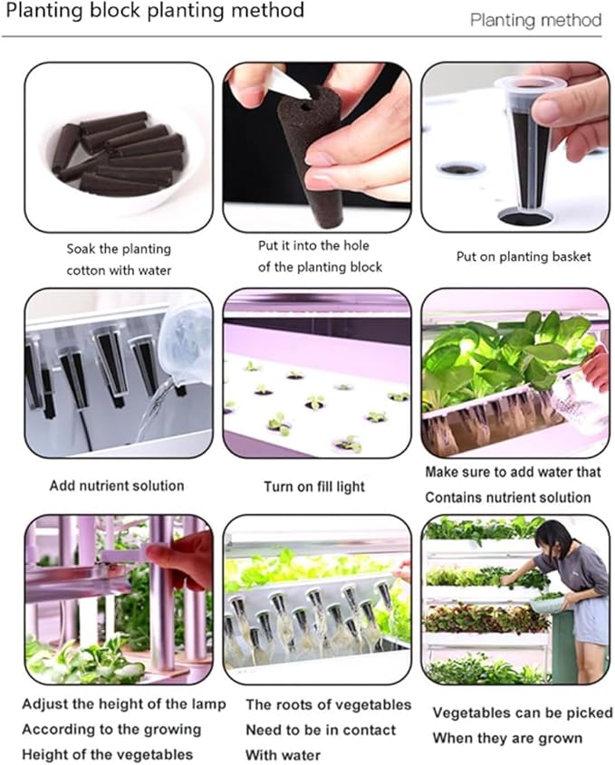 Hydroponics Growing TowerHydroponic Growing with Automated LED Grow Lights Garden Tower Aeroponics Growing Kit Intelligent Multi-Layer Planter Soilless Cultivation Equipment120holes