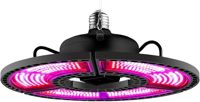 Dioche Transformable Plant Lamp | Triple Leaf Folding Growing Lights for Seedlings &amp Flowering | EnergyEfficient Greenhouse Plant Lights (360 Beads)