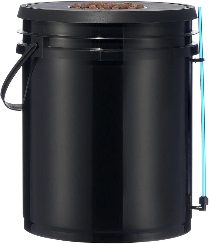 DWC Hydroponic System 5 Gallon 4 Buckets Deep Water Culture Growing Bucket Hydroponics Grow Kit with Pump Air Stone and Water Level Device for Indoor/Outdoor Leafy Vegetables