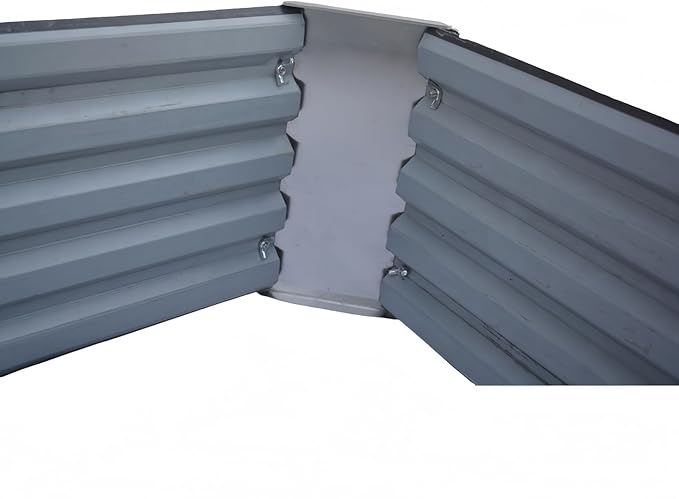 Galvanized Raised Garden Bed Outdoor Metal Quadrilateral Planter Box Deep Root Planters Boxes 2.65ft x 2.65ft Suitable for Plants Flowers Vegetables Herbs Fruits Dark Grey