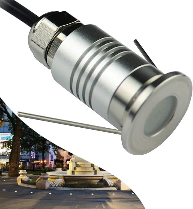 1/10PCS Recessed LED Spotlight - Mini In-Ground Well Light 1W 12V DC 120° LED Beam Angle Spotlight IP67 Waterproof Outdoor Landscape Lighting(Cool White 6000K1PCS-(DC-12V))