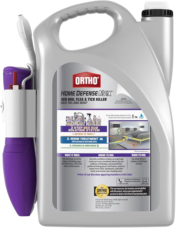 Ortho Home Defense Max Bed Bug Flea &amp Tick Killer with Comfort Wand 1 gal. (2-Pack)