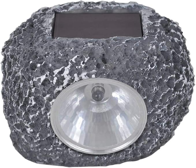 Outdoor Solar Powered LED Spotlight Stone Shape 12 pcs