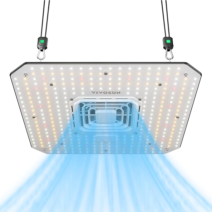 VIVOSUN AeroLight A100SE LED Grow Light 100W with Integrated Circulation Fan Compatible with App Used with Growhub Controller E42A/E25 to Achieve More Functions for 2x2/3x3 Grow Tent