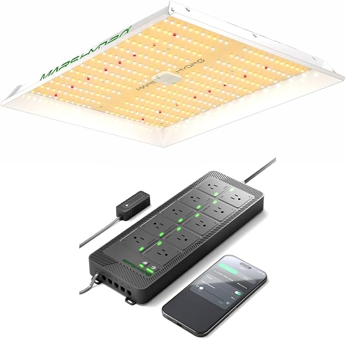 MARS HYDRO TS1000 150W LED Grow Light for Indoor Plants and iHub-Pro 10AC Power Strip Kit