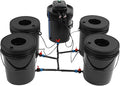 Hydroponics Growing System Kit 5.28 Gallon Round Bucket Indoor Hydroponics Growing System 5pcs Planting Buckets Hydroponic Grow System Kit w/Air Pump for Growing Vegetables Fruits Flowers