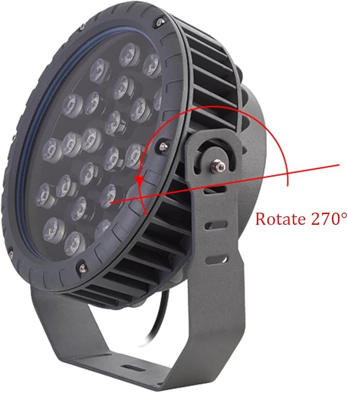 LED Landscape Lights Garden Lights IP66 Waterproof 270° Angle Adjustment Round Flood Light for Outdoor Garden Piazza Illumination Decoration