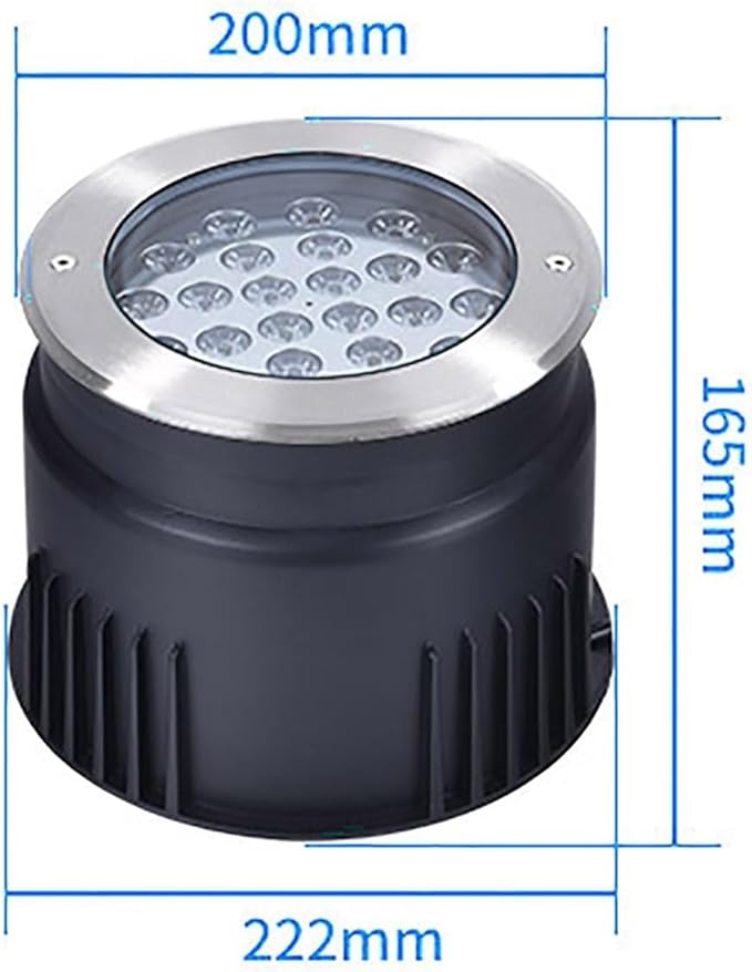 YANYO Outdoor Recessed LED Spotlight - Buried Yard Lamp Rectangular Linear Underground Light IP67 Waterproof Corridor Aisle Lights Stair (Red85-110V(9W)) (Green 85-110V(6W))