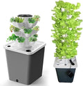 Hydroponics Growing System Hydroponic Growing Kits 15/20/25/30 Pods Hydroponics Tower Aeroponics Grow Kit Hydroponics Tower with Hydrating Pump Adapter Net Pots Timer for Fruit