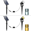 Solar Spot Lights Outdoor Solar Landscape Spotlights IP65 Waterproof 9.8ft CableAuto On/Off Outdoor Wall Lights for Garden Yard Driveway Porch Walkway Pool (3000K Warm White+6000K White)