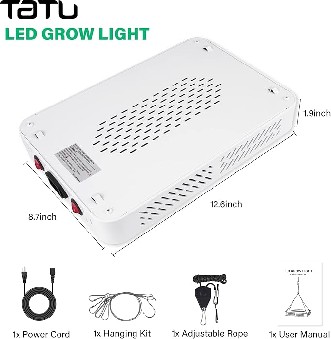 1000w LED Grow Light for Indoor Plants Full Spectrum Plant Light Growing Lamp for Hydroponic Indoor Plant Veg and Flower for Grow Tent (Actual Power 100W=1000W HPS)