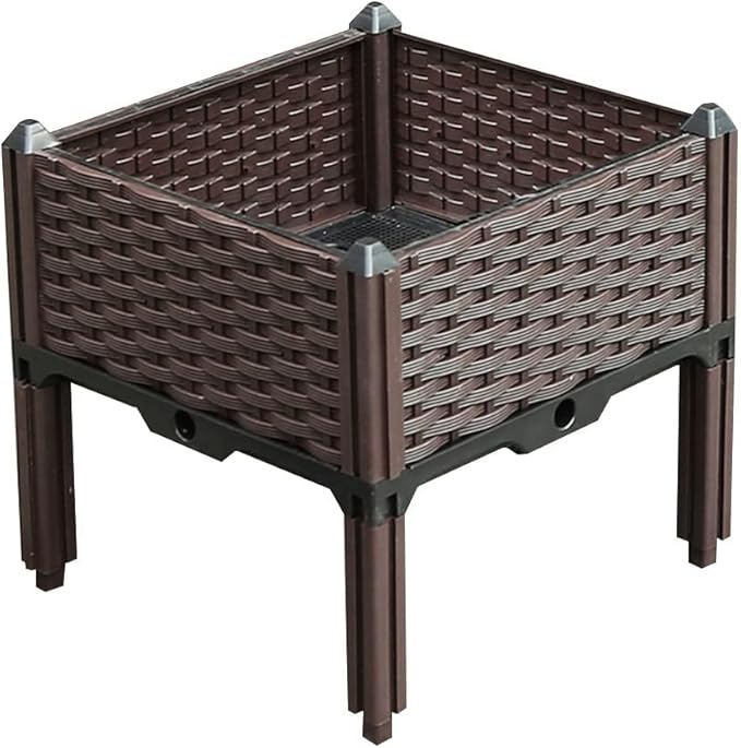SOGA 40cm Raised Planter Box – Outdoor Plastic Garden Bed with Legs for Growing Vegetables Herbs &amp Flowers Durable Container for Patio Balcony &amp Backyard Gardening