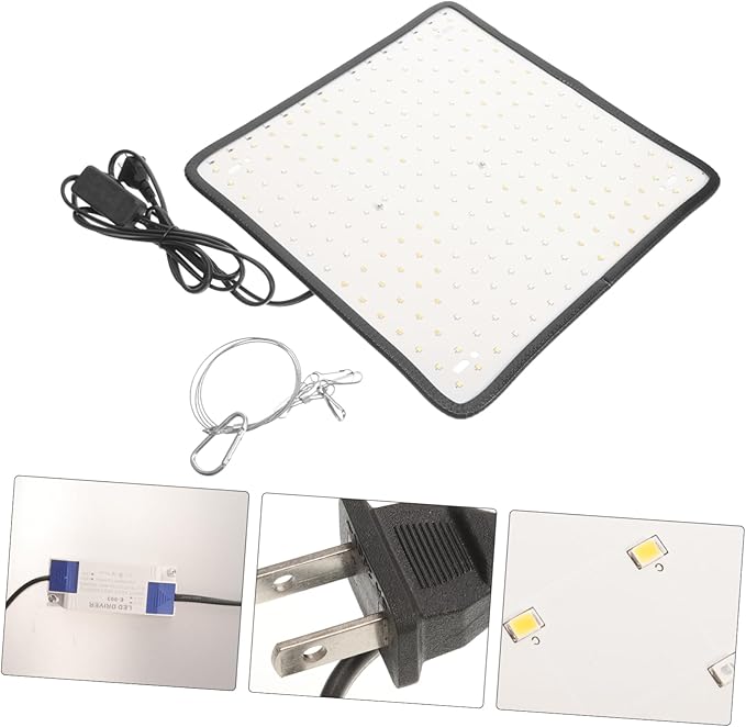 BESPORTBLE 225 LED Hanging Grow Light for Indoor Plants Full Dimmable Plant Growth Lamp Chain Thin