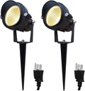 TOVEENEN LED Outdoor Landscape Spotlight 120V 12W Waterproof Spot Lights for Yard House Garden Christmas Lighting 3000K Warm White 2 Pack