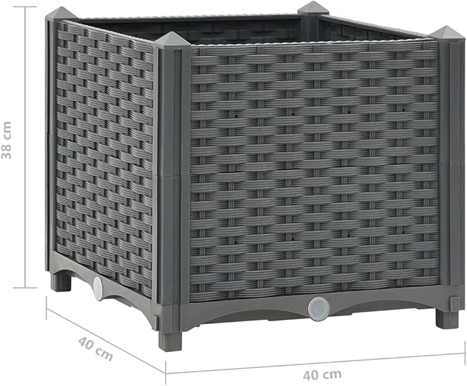 Raised BedGarden PlantersGarden PlantersGarden CenterpiecesGarden BedsRaised Beds for Growing FlowersHerbs and Fruits15.7x15.7x15 Polypropylene