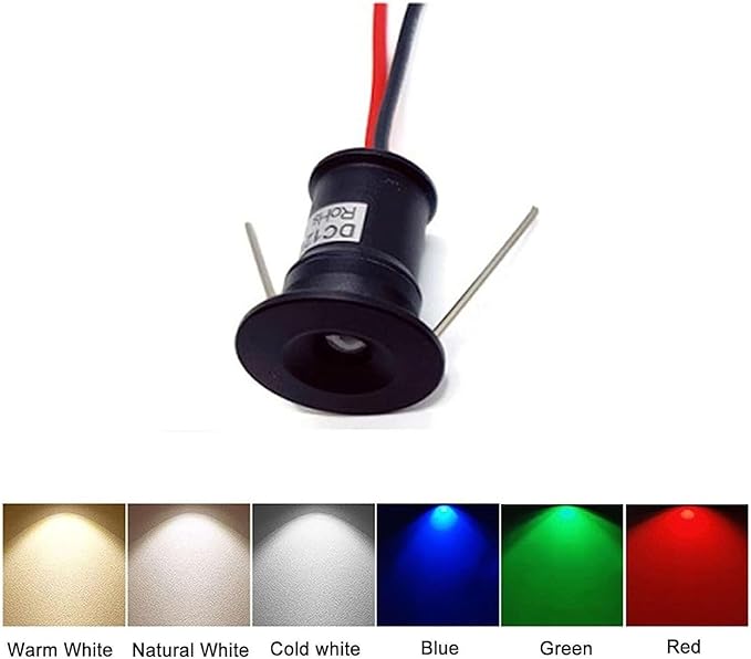 4PCS 1W Landscape Lights - 12V Mini Ceiling Spotlight Outdoor Buried Lamp LED Embedded Spotlight for Closet Hallway Showcase IlluminationGreen 30°