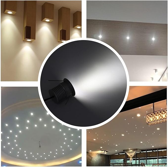 9PCS Landscape Lights - Outdoor Led Lights - Spotlight Led Beam Light - Led Spot Lights Mini Stairwell Lighting Dimmable Recessed Installation DC12-24V 3W Under Cabinet Lights(Cool white 6000k)