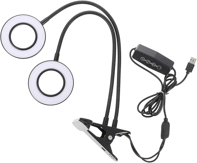 Dual-Headed Led Plant Growth Lamp Clamp Light for Indoor Plants Powered with Dimmable Features and Timing Function Reliable and Convenient Design