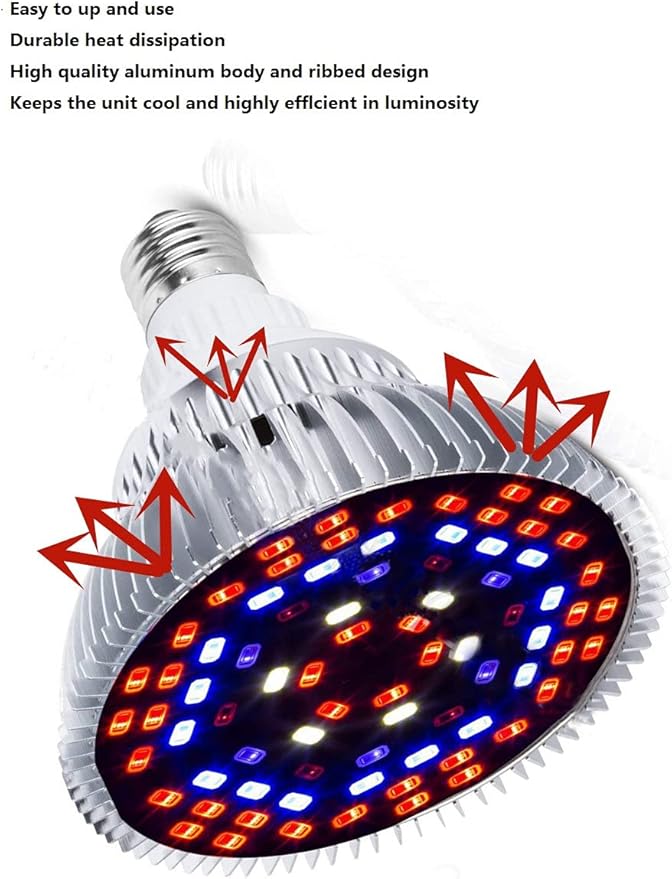LED Plant Growth Light e27 Greenhouse Vegetables Succulent Flower Potted Seedlings 80Wpar20 Full Spectrum Light