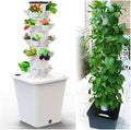 Tower Garden Hydroponics Growing System 10-30-Plant Sites Vertical Garden Planter Indoor Smart Garden Kit with Pump and Movable Water Tank (No Seedlings Included) (Color : White Size : 25 Holes)