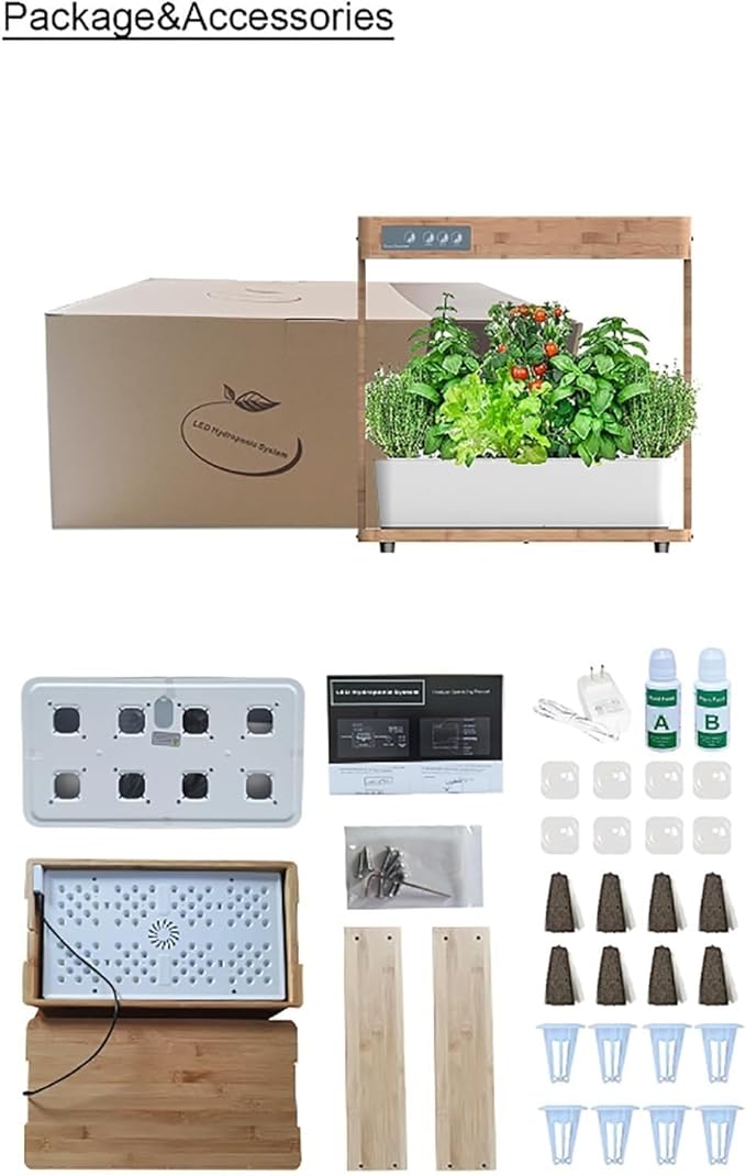 Hydroponics Growing System Indoor Garden with LED Light Auto Timer Herb Garden Kit Indoor Hydroponic Planter Gardening Gifts for Women