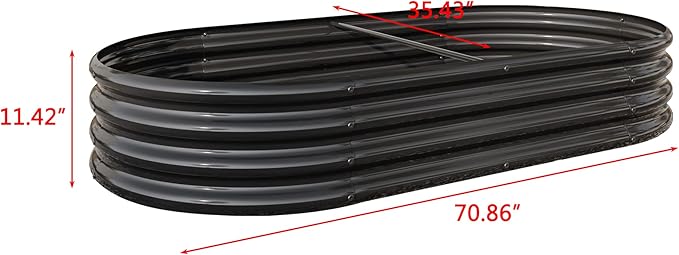 Metal Raised Garden Bed Large Planter Boxes Outdoor for Flowers and Vegetables Raised Flower Bed with Open Base for Better Drainage Durable Raised Beds for Gardening (Black1)