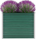 Garden Raised Bed Galvanized Steel 39.4x15.7x31.3 Green
