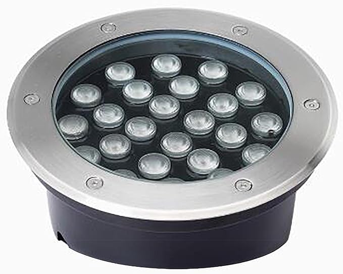 LED Landscape Lights - Ultra-Thin Recessed Ground Spotlight Stainless Steel IP67 Waterproof Easy to Install (Blue 18W Warm White 9W)