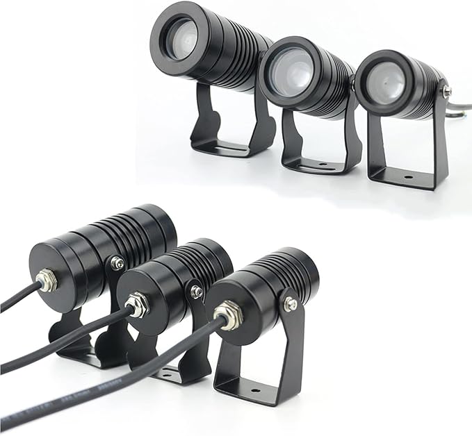 2PCS Led Beam Light - Landscape Lights - Rotation Spotlight 24V/85-265V Spotlight Led Beam Light Outdoor Building Exterior Wall Projector Lights IP67 Waterproof Narrow Beam Spot Light(Green3W(AC85