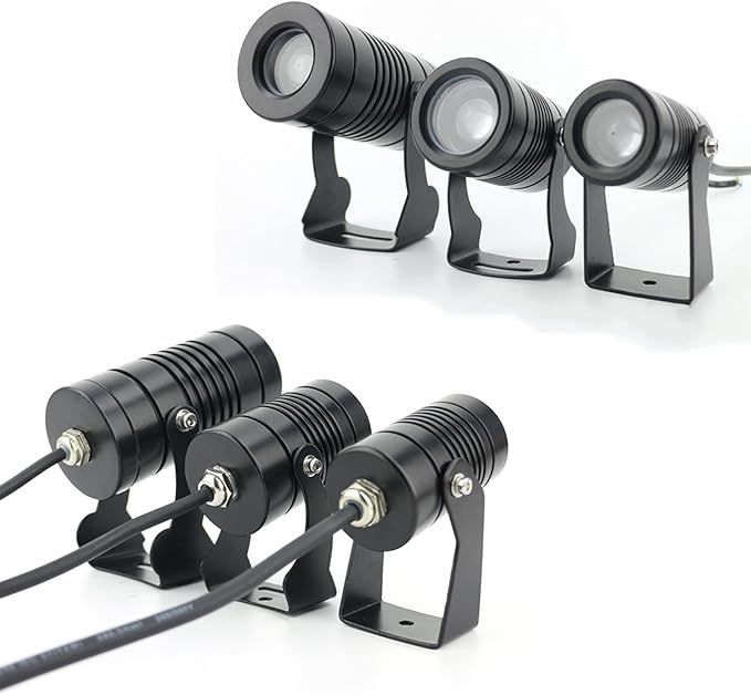 Rotating Spotlight - LED Spotlight IP67 Waterproof Narrow Spotlight Long-Range Spotlight for Outdoor Building Lighting Exterior Building/Outdoor Lighting White-3w(dc12v)