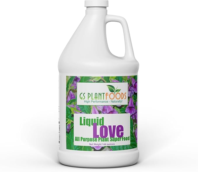Liquid Love Plant Food by GS Plant Foods- All Purpose Plant Fertilizer (1 Gallon) - Liquid Fertilizer for Herb Gardens House Plants Vegetables Fruit Trees Lawns &amp Shrubs