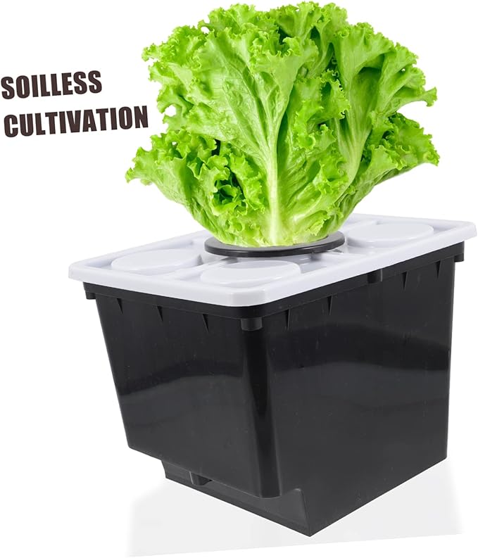 Hydroponic Planting Bucket for Greenhouse Soilless Culture Vegetable Holder with Lid for Growing Flowers Vegetables and Plants Easy to Assemble Reusable