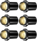 6Pcs Ground Led Landscape Lights - Recessed Floor Spotlights 7W Outdoor Anti-Glare Led Beam Spotlights Ip67 Waterproof Underground Buried Lamps for Driveways Steps L-Warm White-7W (12V)