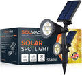 SOLVAO Solar Spot Light for Outdoor | Ultra Bright Wireless IP65 Waterproof | Auto On/Off Adjustable 270° | for Driveway Landscape Fence Yard Palm Tree | Keep All Year Long | Warm White