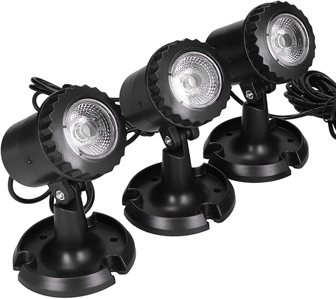 Solar Spotlight ABS Adjustable Waterproof Lighting IP68 Warm White Light for Courtyard Decoration - Solar Charging Durable ABS Material Versatile Outdoor Use
