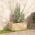 Garden Planter Durable Solid Pinewood Raised Bed for Fencing and Retaining Wall on Patio Natural Landscape Galvanized Steel