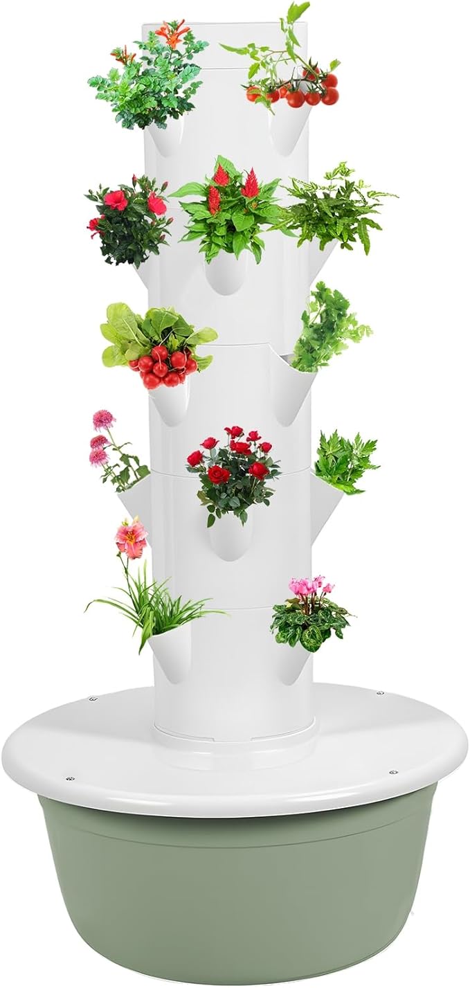Hydroponic TowerGrowing SystemVertical Garden Tower5/7 LayersPlants Indoor Vertical Systemfor Gardening Lover (5)