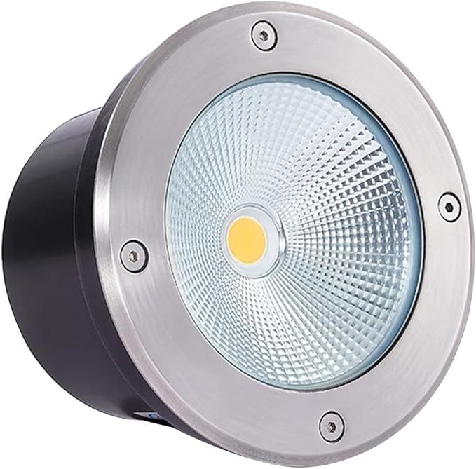 COB Underground Light Outdoor Ground Light IP66 Waterproof AC85-110V Embedded LED Buried Lights for Garden Yard Tree Pathway Steps Spotlights (Yellow 5W)