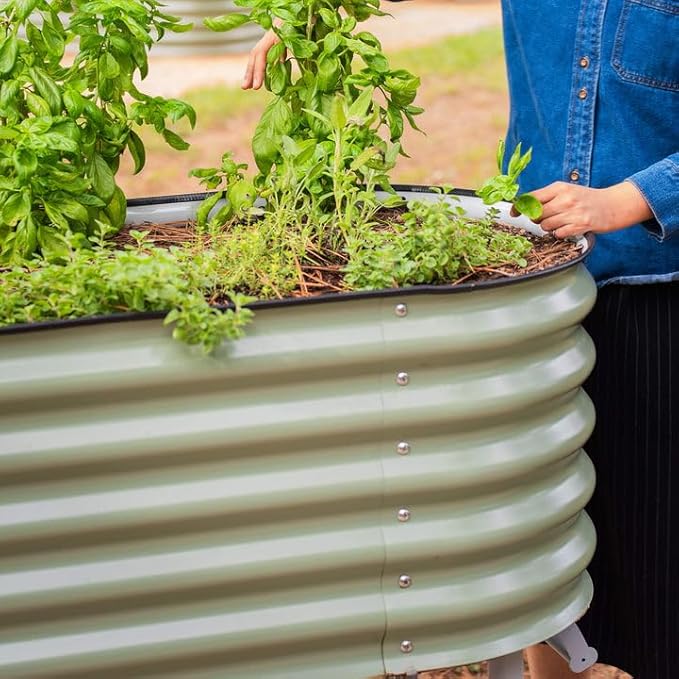 Vego garden 2' x 4' Raised Garden Bed with Legs and Wicking Cell System - S Series Perfect for Gardening Vegetables Herbs &amp Flowers - Outdoor &amp Indoor Elevated Planter Box -Modern Gray