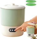 Automatic Sprouter Bean Growing Machine Home Smart Bean Sprout Machine with 2 Layer Large Capacity 3 Different Seasons Modes 360°Sprinkling for Radish